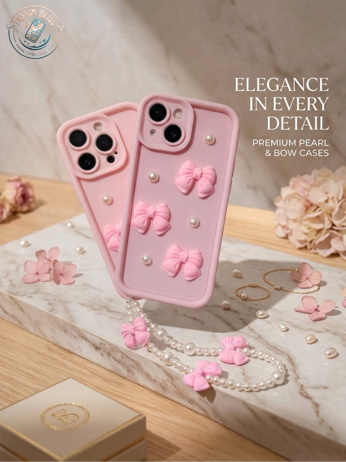 Cute Bow Case Back Covers