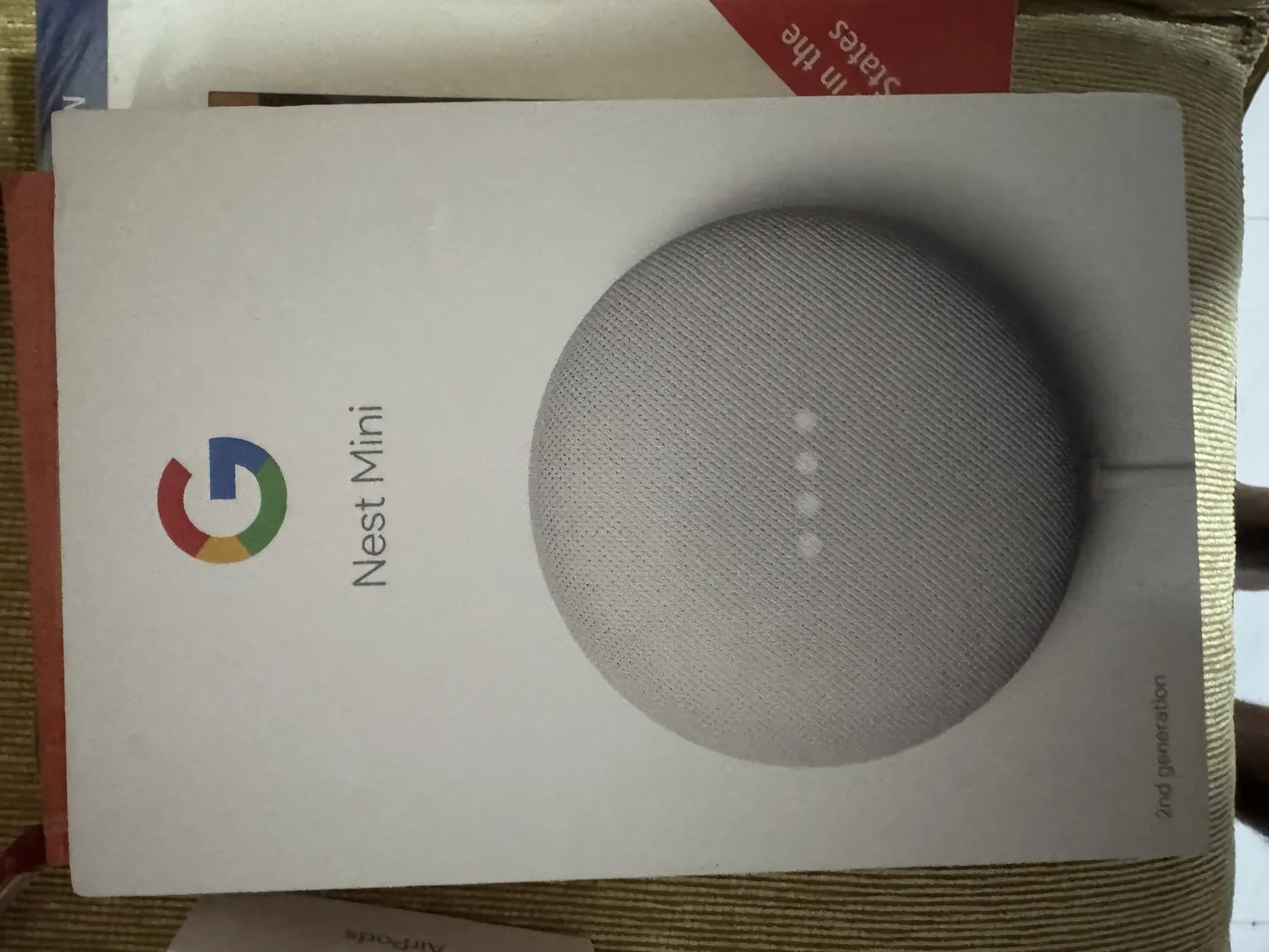 Google Nest Mini (2nd Generation) Smart Speaker – Chalk White with Power Adapter - Image 5