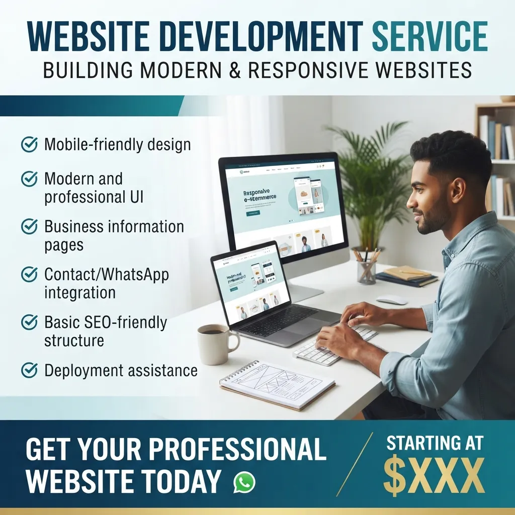 I will create a professional responsive website for your business